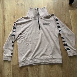 VS Pink turtle neck quarter zip sweatshirt